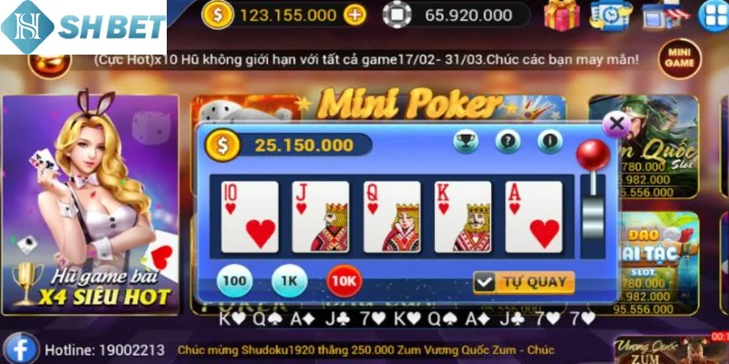 Hãy chú ý khi chơi nổ hũ phiên bản mini poker đổi thưởng